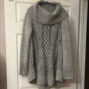 Cozy Gray Cable Knit Sweater